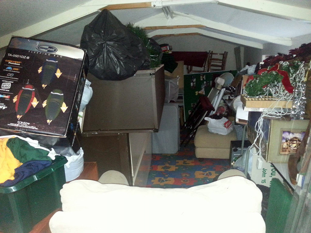 Storage Room Converted to Classroom Before Photo